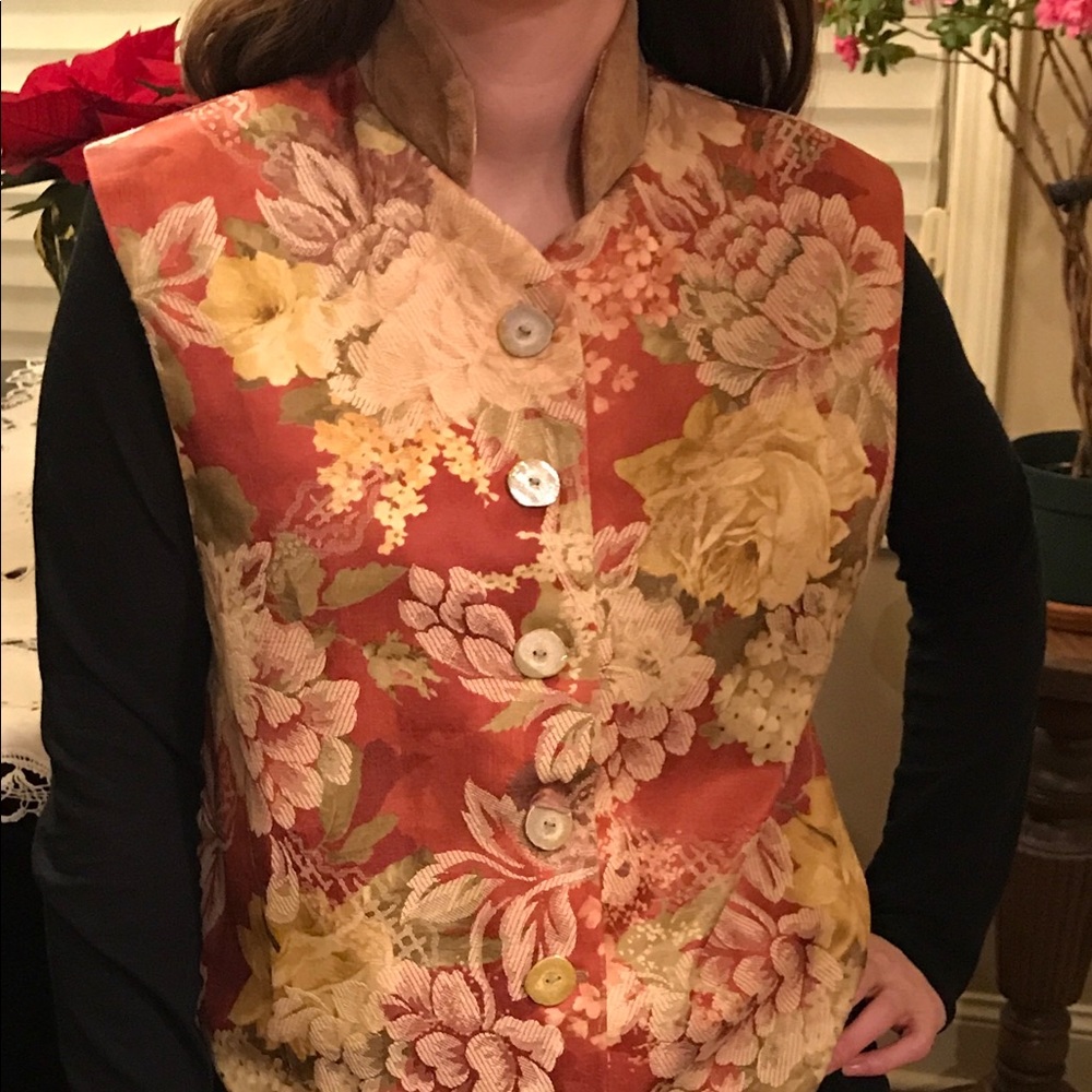 Vintage Claudia rustic flower vest